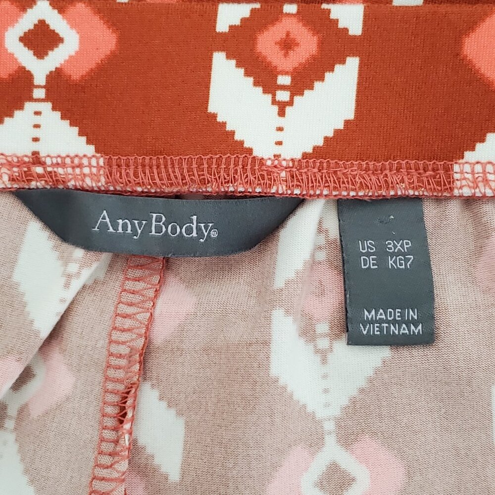 AnyBody Aztec Print Soft Cozy Pull-On Capri Lounge Pants With Pockets Size 3XP - Picture 7 of 10